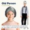 4E's Novelty Gold Round Fake Costume Glasses, Old Man Glasses, Grany Glasses, 100th Day of School Costume Dress Up Old Lady Glasses Accessories for Kids Girls & Boys
